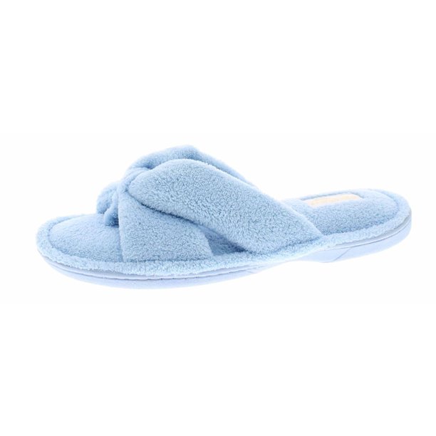 GOLDTOE Gold Toe Women's Memory Foam Plush Open Toe Flip Flop House