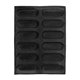 thumbnail image 4 of Formas perforadas Cacerola-antiadherentes de la cacerola del pan francés del Baguette del silicón de 12 agujeros, moldes para perritos calientes, horneando Li, 4 of 5