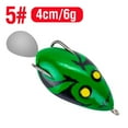 thumbnail image 3 of MYG 4cm/6g Lu Yalei Frog Lure Modified Float Water Black Frog Snakehead Doule Hook, 3 of 8