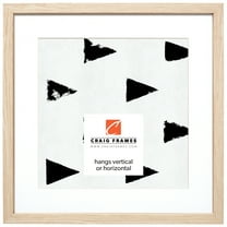 Craig Frames Farmhouse Essentials Tall, 24x24 inch Picture Frame Matted for a 20x20 Photo, Natural Nordic Oak
