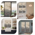 thumbnail image 7 of Chinese Ink Painting Window Privacy Film, Pink Peach Blossom Branches Static Cling UV Sun Blocking Heat Control Window Tint Day and Night, Non-Adhesive One Way Windows Privacy Cover 23.6''x59'', 7 of 7