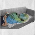 thumbnail image 6 of Lifestyle Soft Flannel Fleece Throw Blanket, You are Inspirational Words on Watercolor Painbrush Design Print, Cozy Plush for Indoor and Outdoor Use, 60" x 80", Sky Blue Green, by Ambesonne, 6 of 6