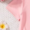 thumbnail image 4 of NAISIBABY Girls Outfit 2-Piece (2-7T), Flower Short Sleeve T-Shirt and Flare Pants Little Kids Fashion Set Pink 6T, 4 of 6