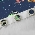 thumbnail image 4 of Feelyou Outer Space Dino Curtains Pack of 2 (42x84 Each) for Teens, Dreamy Rocket Curtains Blackout, Cute Cartoon Navy Bedroom Curtains, Window Curtains Home Decor, 4 of 6