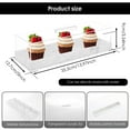 thumbnail image 4 of Wekvgz Rectangular Cake Tray with Lid Acrylic Rectangle Cake Stand Clear Rectangle Cake Platter Marbleized Bakery Display Case Reusable Dessert Display Case Cake Tray for Countertop Cakes, 4 of 10