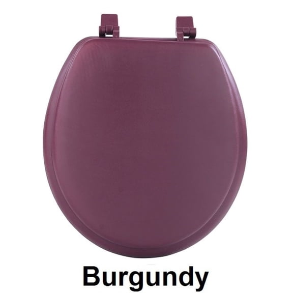 Achim Home Furnishings Fantasia 17 Inch Soft Standard Vinyl Toilet Seat - Burgundy