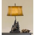 thumbnail image 2 of Cal Lighting 150W 3 Way Forest Resin Table Lamp With Leatherette Shade, 2 of 2