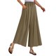thumbnail image 1 of Pantalones palazzo anchos para mujer: cintura alta con cordón, bolsillos, poliéster, verano, playa, tallas M-XXL, 1 of 4