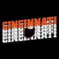 thumbnail image 3 of UGP Campus Apparel Cincinnati Retro Repeat - Sports Team City Pride Tailgating T Shirt - Medium - Black, 3 of 6
