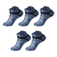 thumbnail image 5 of Gsakboxl Ankle Socks 5 Pairs Unisex Contrast Color Spliced Low Cut Sport Socks with Heel Tab Breathable Sweat Wicking Shock Absorbent Ankle Socks for Running Basketball Daily, 5 of 5