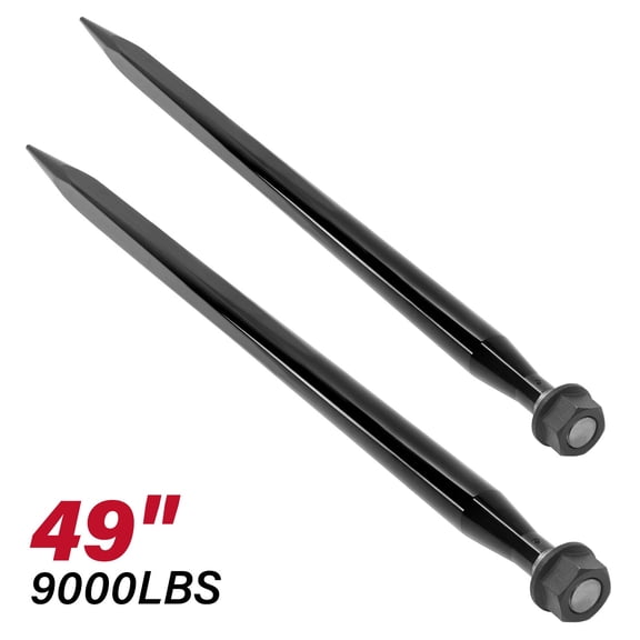 2PCS 4500lbs Cap 49" Square Hay Bale Spear Spike Fork For Tractor Loader Bobcat