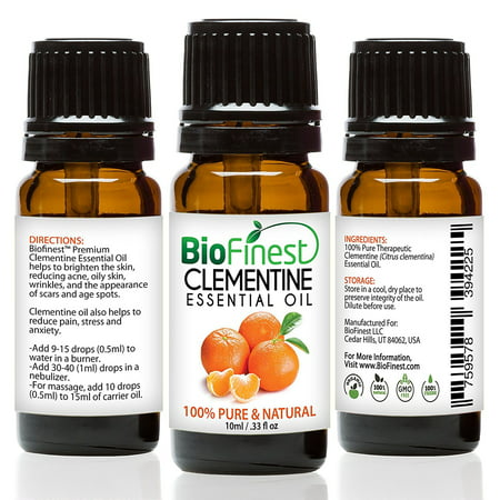 Biofinest Clementine Essential Oil - 100% Pure Undiluted, Premium Organic, Therapeutic Grade - Best for Aromatherapy, boost immune System, soothe headache, acne & stress - FREE E-Book (Best Remedy For Baby Acne)