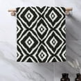 thumbnail image 4 of Black White Diamond Grid Hand Towels,Graphic Arrangement Hand Towels for Bathroom Set of 2 Bathroom Hand Towels Soft Absorbent Decorative Hand Towels for Kitchen Yoga Home Decor 14 x 28 in, 4 of 6