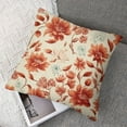 thumbnail image 7 of Burnt Orange Floral Pillow Covers  Vintage Rustic Old Style Cute Flower Orange Cream Print Decorative Outdoor Pillowcases Fall Farmhouse Throw Cushion Case Decor for Couch Sofa Bed, 7 of 7