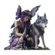thumbnail image 2 of Fada 2d Púrpura Winged con Lone Wolf Wolf Desktop Ornament Party Favors coleccionables para sala de estantería Sala de estar Gabinete de sala de estar, 2 of 9