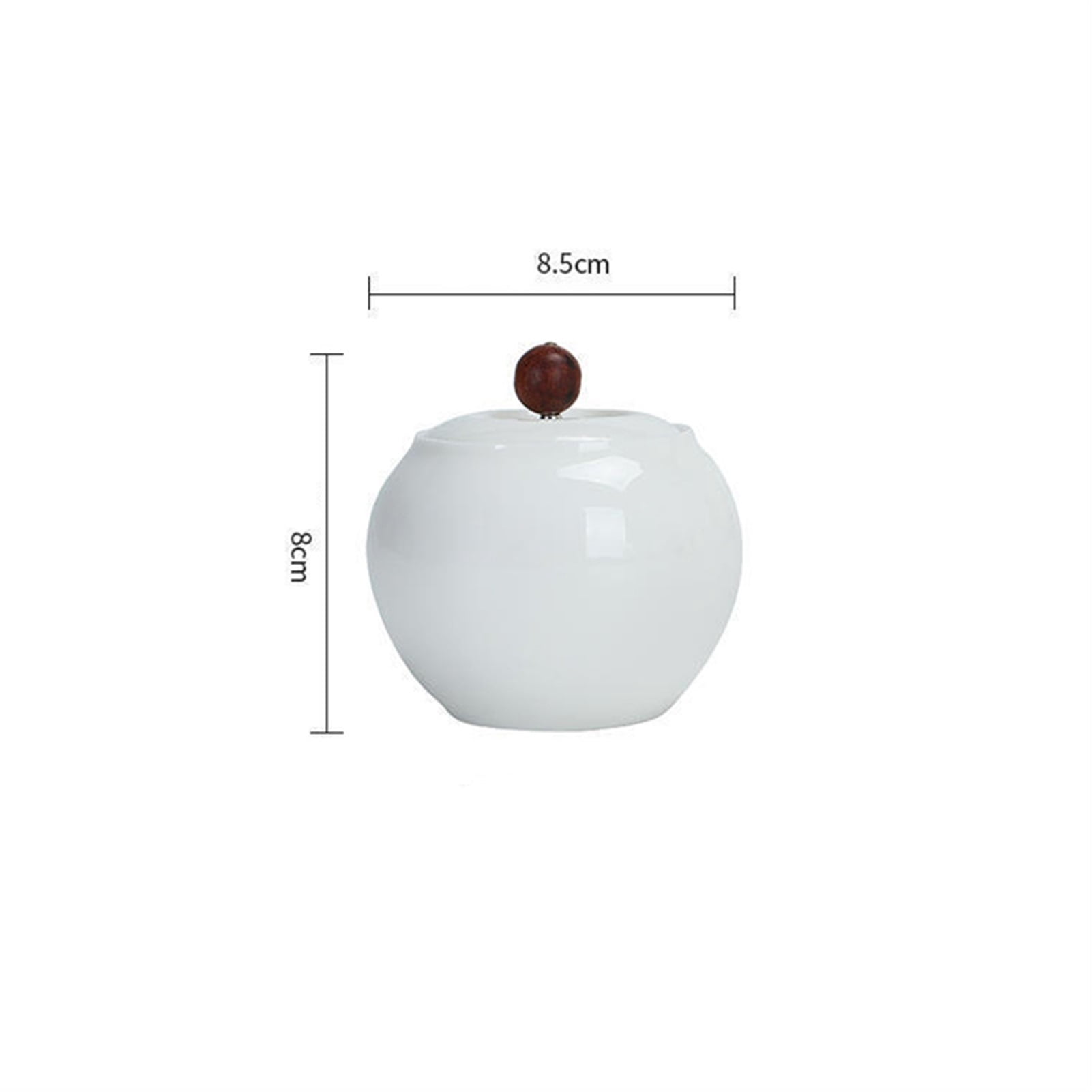 Pet Urn Suet Jade White Porcelain Ceramic Cremation Jar Mini Trumpet Sealed Jar Storage Jar Souvenir Jade Like Porcelain