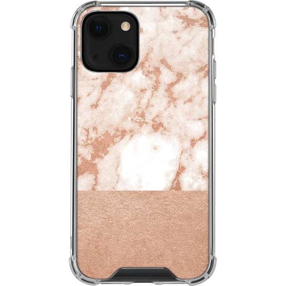 Skinit Marble White Rose Gold Marble iPhone 13 Clear Case