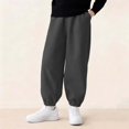 thumbnail image 3 of Plebaso Boys Girls Baggy Jogger Sweatpants Elastic Waist Casual Trousers Corduroy Pants with Pockets for Kids, 3 of 6