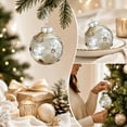 thumbnail image 4 of Aurorax Christmas Ball Ornaments 3 Inches,White Christmas Ball Decorations,Hanging Glitter Clear Home Decor for Indoor Xmas Tree Party, 4 of 7