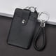 thumbnail image 4 of Badge Holder with Lanyard, Leather ID Badge Card Holders Transparent Badges for Protection Business Card, Student ID and Bus Card (Dark Brown + Brown), 4 of 5