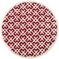 thumbnail image 4 of SAFAVIEH Chatham Jackson Geometric Wool Area Rug, Red/Ivory, 7' x 7' Round, 4 of 10