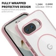 thumbnail image 2 of For Google Pixel 9A Magnetic Clear Wallet Phone Case,Magnetic Detachable Card Holder,Compatible with Mag-Safe,Military-Grade Protection,Shockproof Transparent Thin Fit Phone Case,Pink, 2 of 7