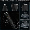 thumbnail image 4 of 3 In 1 Electric Body Hair Trimmer For Men, Body Hair Trimmer For Men, Cordless Groin Hair Clipper, Waterproof Bodys Electric Shaver Razor, PublicFace Beard Shaver Wet/Dry Led Display, 4 of 6