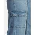 thumbnail image 4 of Time and Tru Women's Wide Leg Cargo Jeans, 31" Inseam, Sizes 0-20, 4 of 5