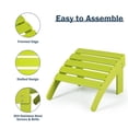 thumbnail image 5 of Aoodor Outdoor Adirondack Ottoman, HDPE Adirondack Chair Ottoman, Outdoor Patio Weather Resistant  for Patio, Porch, Backyard, Garden, Lawn, Deck - Green, 5 of 8