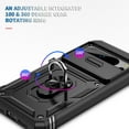 thumbnail image 3 of for Google Pixel 8 Pro 3-in-1 Phone Case with Slide Camera Cover, Build in 360° Rotating Ring Kickstand, Military Grade Protective Shockproof Heavy Duty Anti-fall Phone Case for Google Pixel 8 Pro,D, 3 of 10