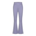 thumbnail image 6 of CHEEREAM Girl's Leggings Cross High Waisted Flare Pants Yoga Bootcut Pants Solid Color Full Length Bell Bottoms, 6 of 7