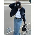 thumbnail image 3 of SLTNX-Chaquetas de moda para mujer, abrigos informales elegantes de manga larga con cuello redondo y bolsillos, Otoño, 2023, 3 of 4