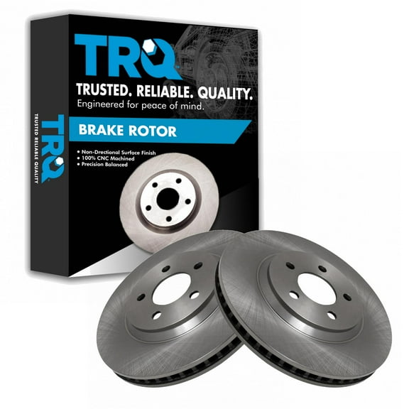 TRQ Front Brake Rotors Set Vented Fits Select 2005-2014 Ford Mustang