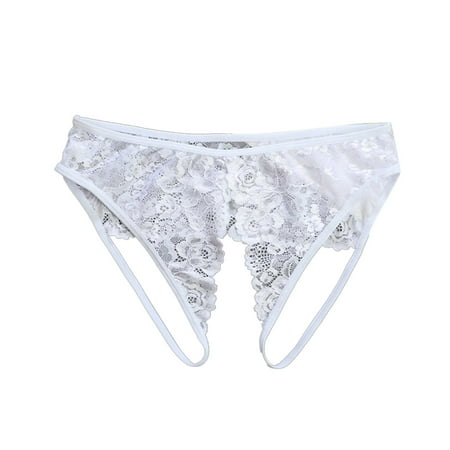 

Cathalem Waist Trainer for Women Full Body Women Lace Briefs Hollow Out Panties Crochet Lace Bathing Suits for Senior Women Underpants White Small