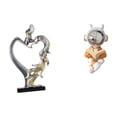 thumbnail image 1 of Estatua de pareja,Figura de pareja besándose,regalo de boda moderno,Estatua de pareja besándose en el aniversario de San Valentín,Estatua del astronauta,Figura decorativa espacial de estatua, 1 of 8