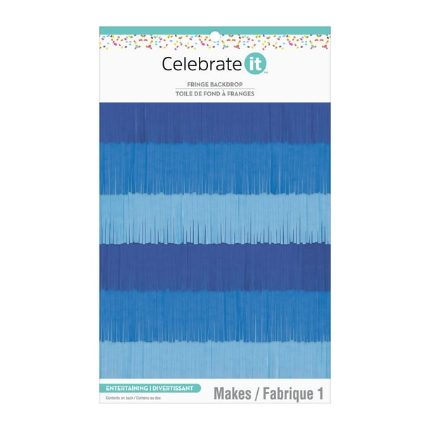 MICHAELS Blue Fringe Backdrop by Celebrate It™