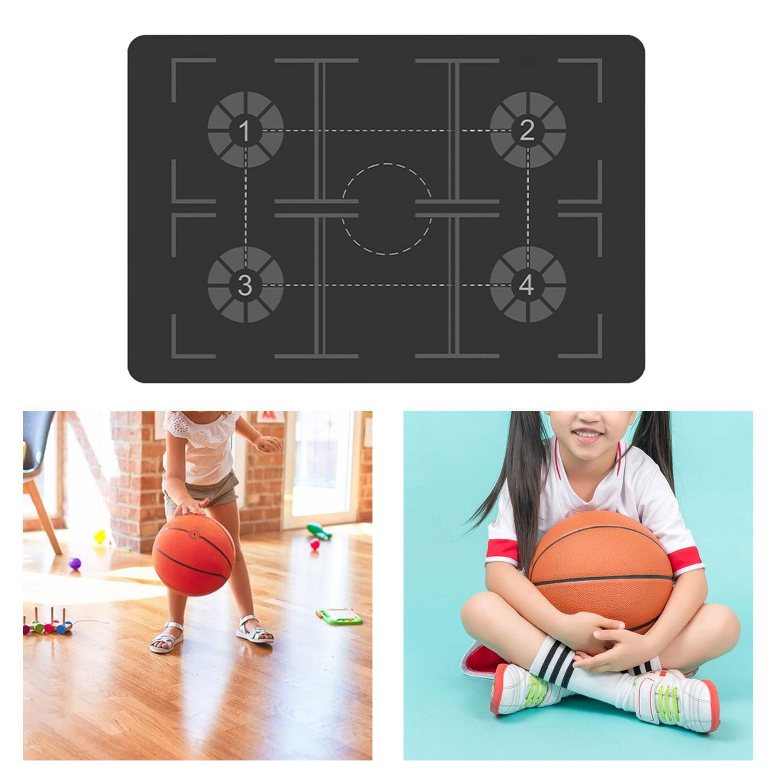 DimyFew Basketball Training Mat Antislip Mute Dribbling Ball Control Basketball Footstep Gray