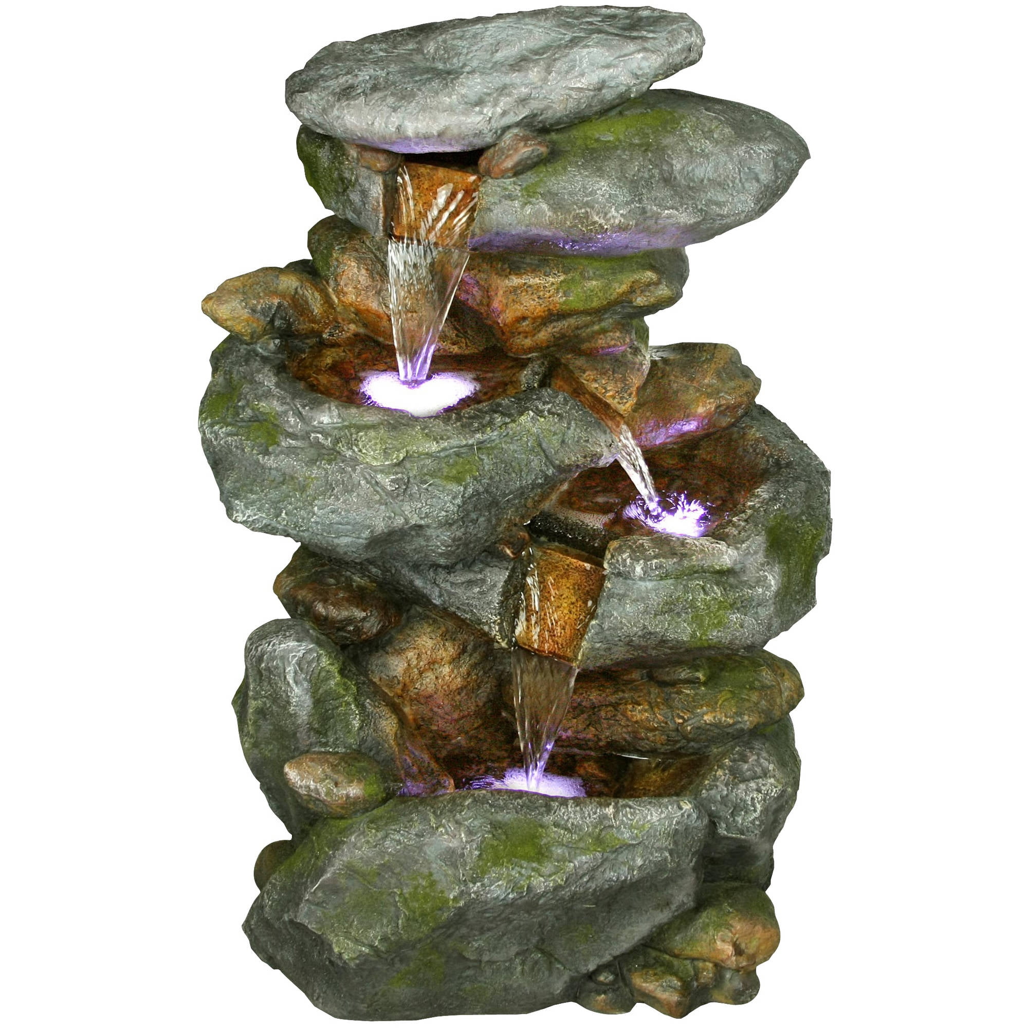 22" Rock Waterfall Fountain with LED Lights by Alpine Corporation