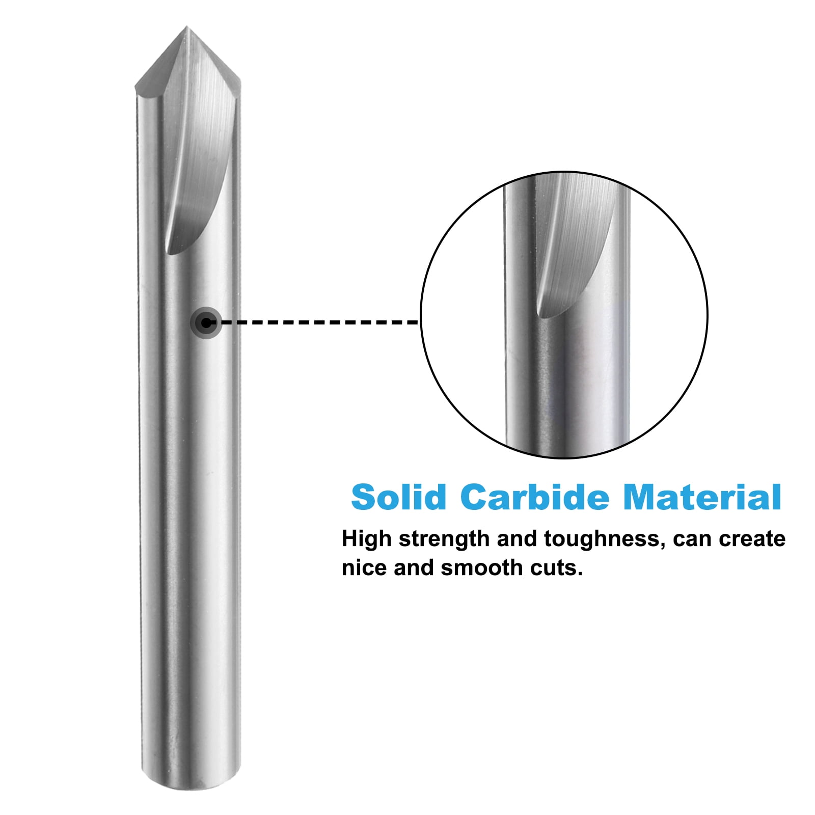 V Groove Router Bit 90 Degree 1/4" Shank Carbide CNC Engraving Bits 2packs