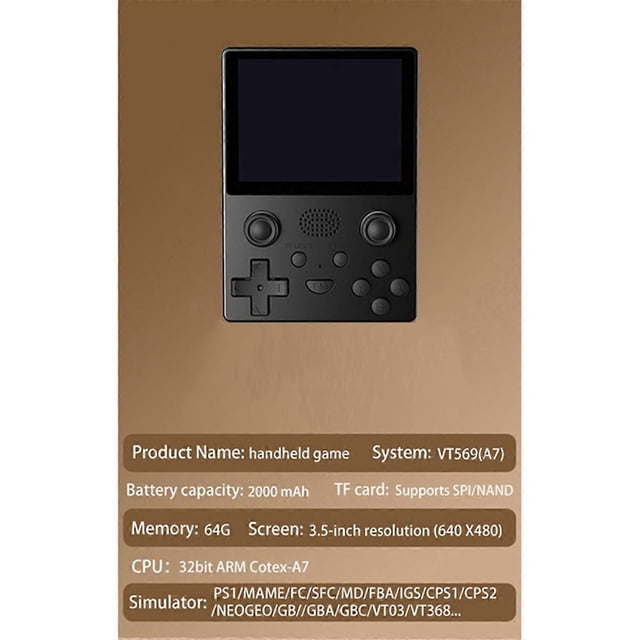 X5 Console d'Arcade de Jeu Portable pour Simulateur PS1 15000 Noir