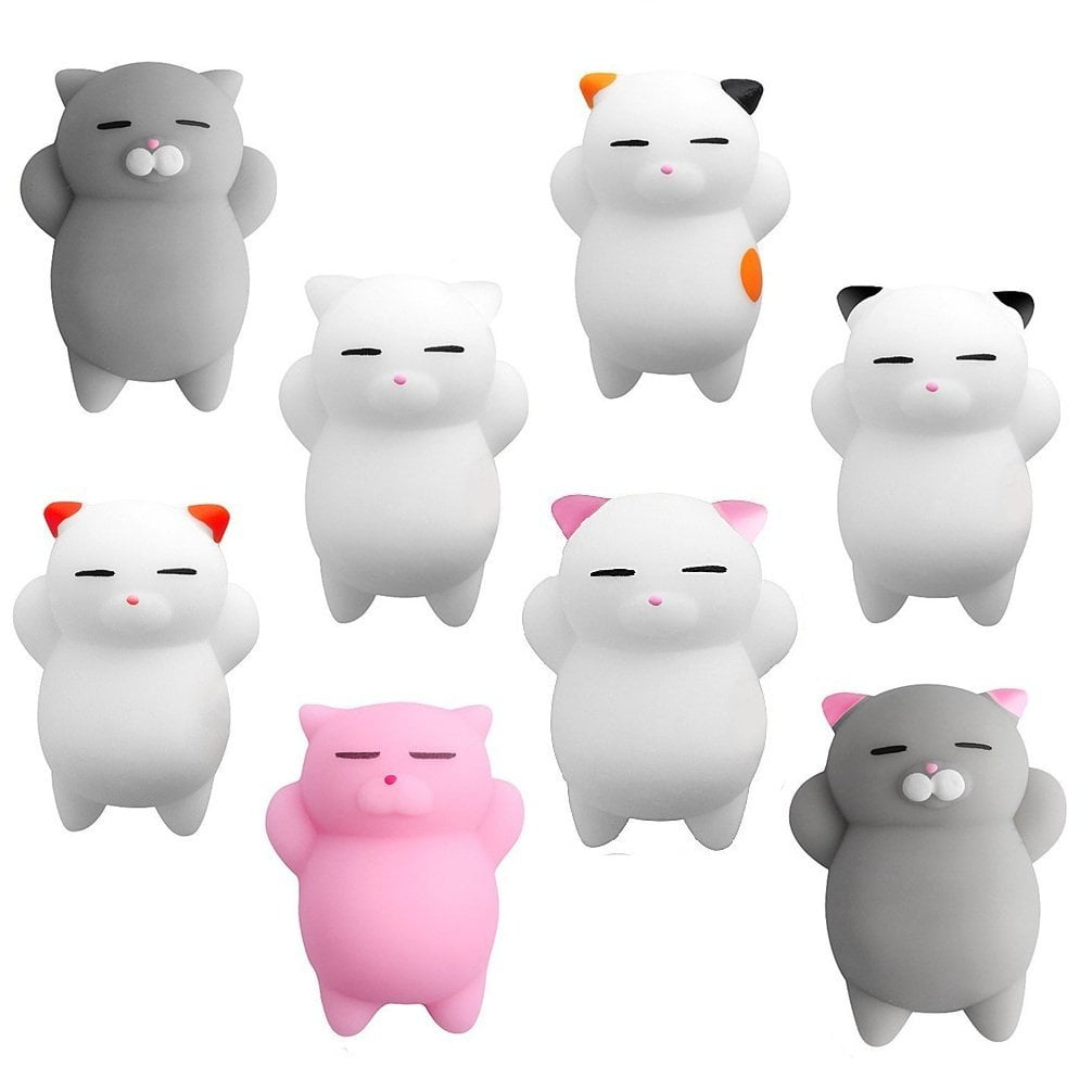 Squishies 8 Pcs Squishy Cats Stress Reduce Mochi Squishy Animals Easter