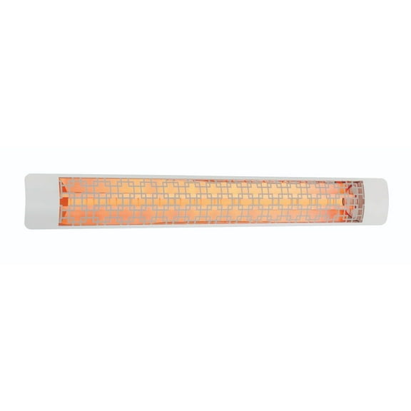 Eurofase Heating - 6000 Watt Electric Infrared Dual Element Heater-208 Voltage-White Finish-Brix Decorative Fascia
