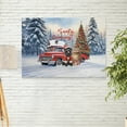 thumbnail image 2 of Santa is Coming Newfoundland Merry Christmas Xmas Noel Truck Tree Horizontal Matte Canvas Poster Newfie Dog Lover Gifts Wall Art Home Decor - 02023, 2 of 5