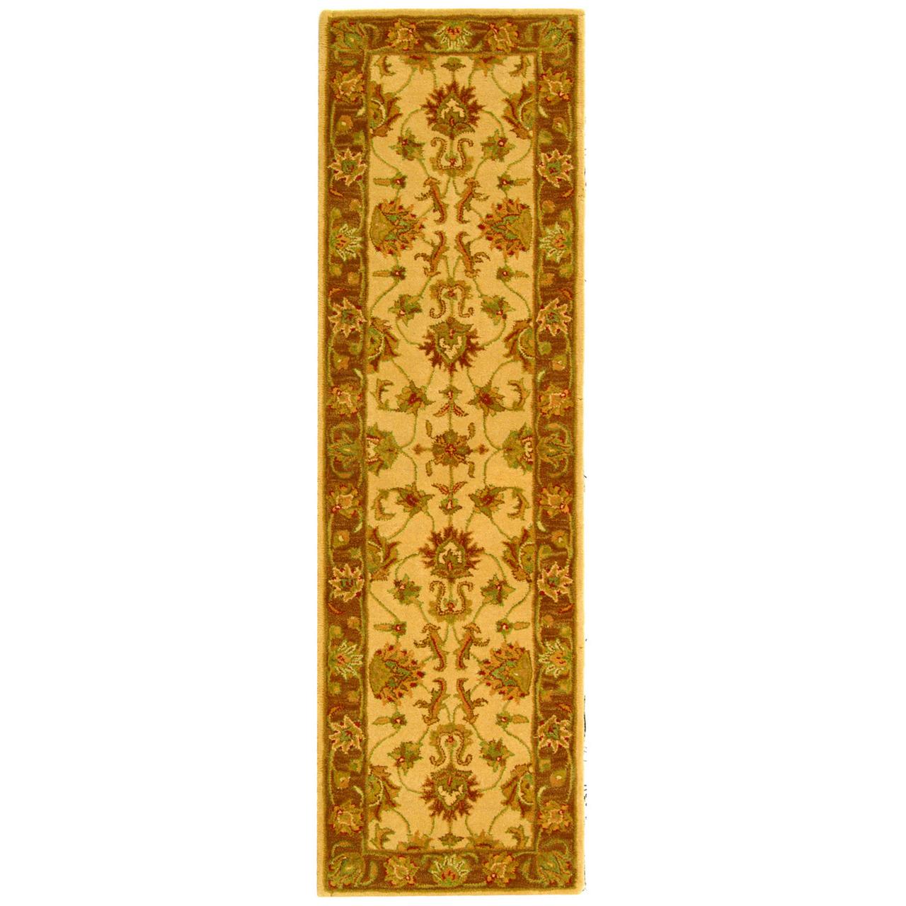 SAFAVIEH Heritage Regis Traditional Wool Area Rug, Ivory/Brown, 4'6" x 6'6" Oval - image 4 of 9