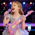 thumbnail image 2 of Kids Microphone and Stand, Kids Guitar and Microphone Toy Set, Portable Karaoke Machine for 4-6, 2 of 8
