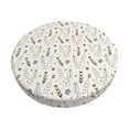 thumbnail image 2 of Lsque Purple Flower Rabbit Round Bar chair cushion covers Velvet Fabric Premium Comfort Protects from Scratches and Stains for 14-17 Inch Chair- 12 inch, 2 of 7