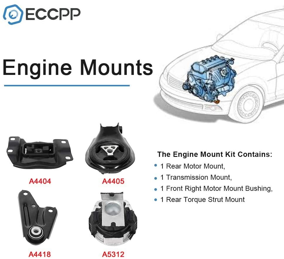 ECCPP Engine Mount Engine Mounts Trans Mounts A6589 A4539 A6588 A4511
