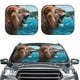 thumbnail image 2 of Balery Ice Blue Coastal Lion Parasol para parabrisas de coche de 2 piezas | Parasol plegable para parabrisas delantero de coche para la mayoría de sedanes-Large, 2 of 6