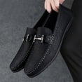 thumbnail image 6 of Big Size Men's Casual Loafers Slip On Leather Shoes Comfortable Lightweight Driving Shoes Male Moccasins Classic Penny Loafer Flats Boat Shoes Outdoor Walking Shoes, 6 of 12