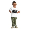 thumbnail image 3 of Little Man Cute Adorable Son Grandson Youth T Shirt Tee Boys Infant Toddler Brisco Brands 3T, 3 of 5